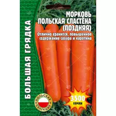 Морковь Польская Сластена поздняя 3500 шт РЕДКИЕ СЕМЕНА