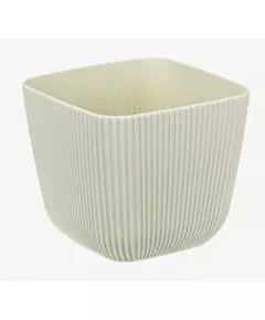 Кашпо ПИКАНТО Белый ротанг 150х150 мм 1,8 л с поддоном