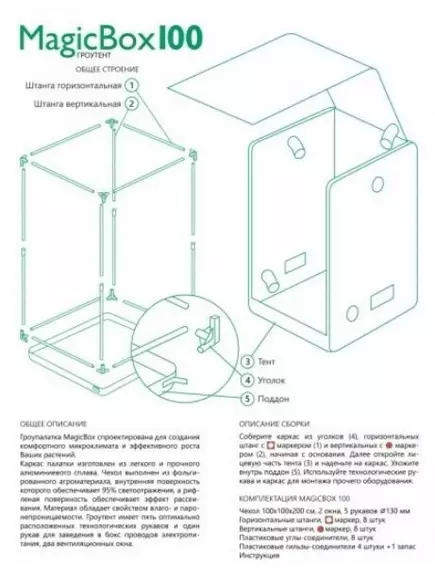 Гроубокс MAGIC CLOUD MAGICBOX 100х100х200 см