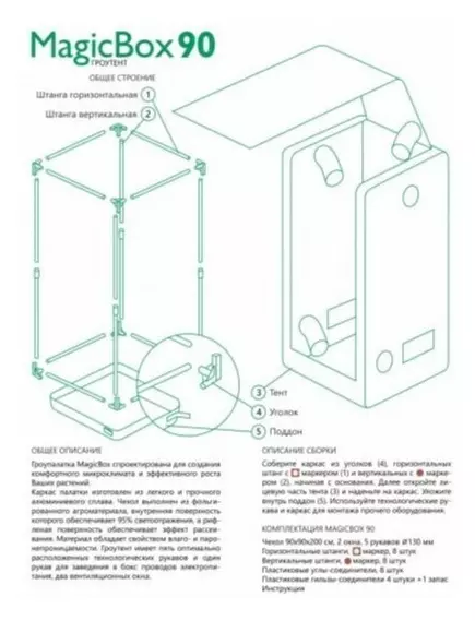 Гроубокс MAGIC CLOUD MAGICBOX 90х90х200 см