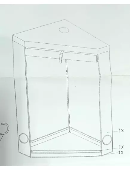 Гроубокс FG 120 WD BEIGE WHITE 120X120X200 см треугольная